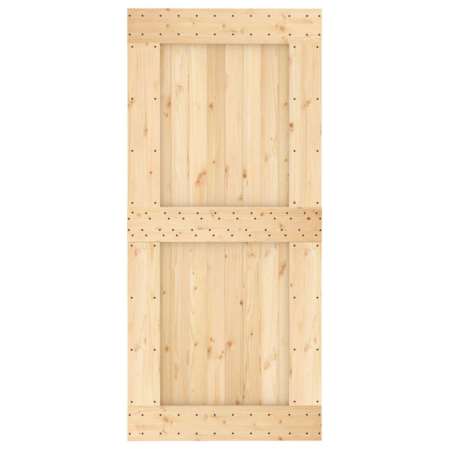 Sliding Door 95 x 210 cm Solid Pine Wood (Untreated)