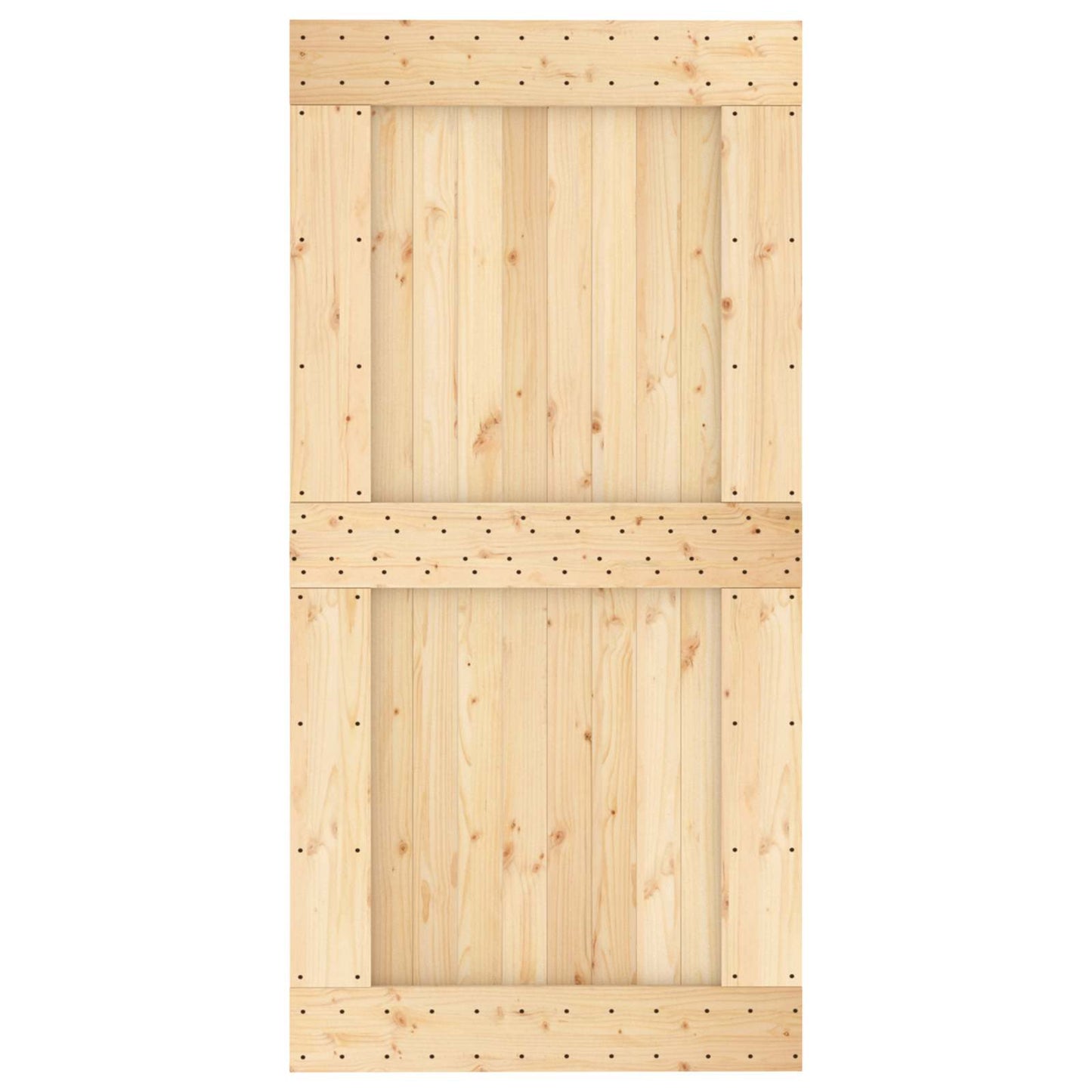 Sliding Door 100 x 210 cm Solid Pine Wood (Untreated)