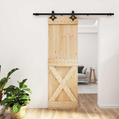 Sliding Door 70 x 210 cm Solid Pine Wood (Untreated)