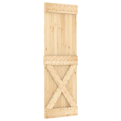 Sliding Door 70 x 210 cm Solid Pine Wood (Untreated)