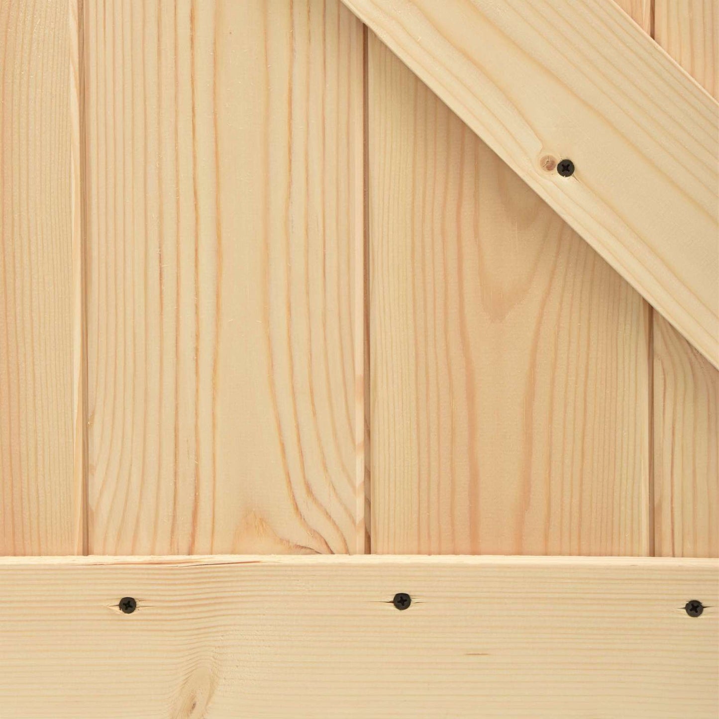 Sliding Door Natural and Black 90 x 210 cm Solid Pine Wood
