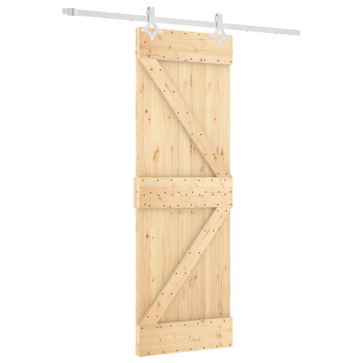 Sliding Door 70 x 210 cm Solid Pine Wood (Untreated)