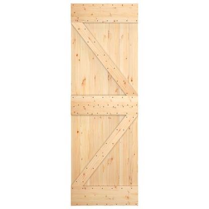 Sliding Door 70 x 210 cm Solid Pine Wood (Untreated)