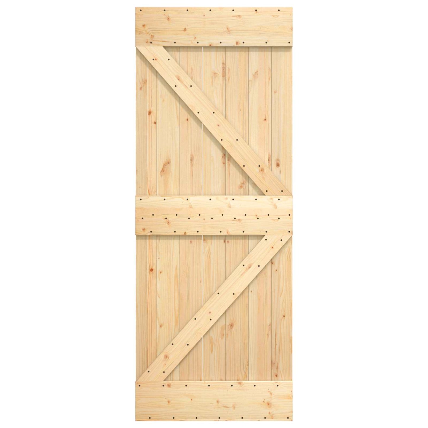 Sliding Door 85 x 210 cm Solid Pine Wood (Untreated)