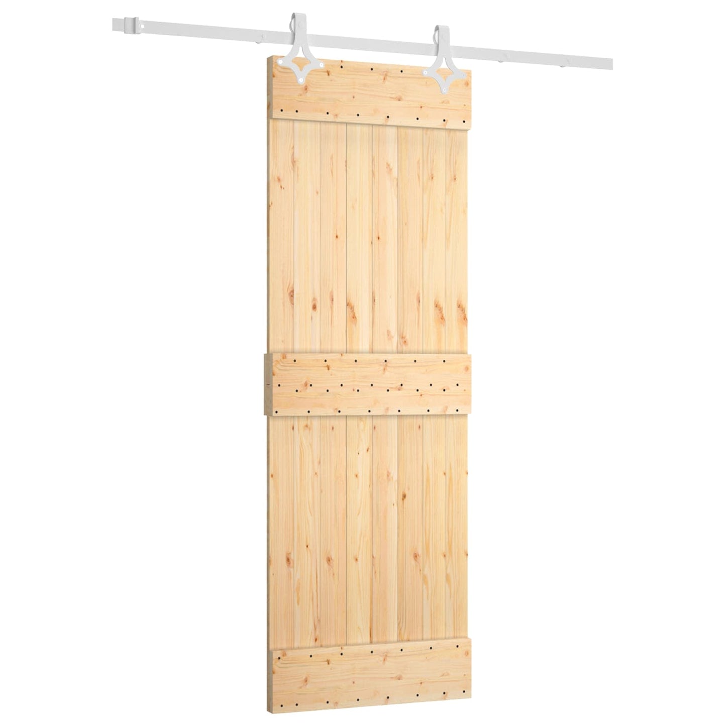 Sliding Door 70 x 210 cm Solid Pine Wood (Untreated)