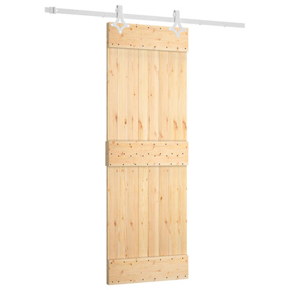 Sliding Door 70 x 210 cm Solid Pine Wood (Untreated)