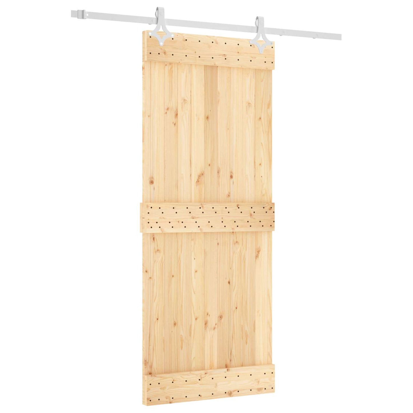 Sliding Door 85 x 210 cm Solid Pine Wood (Untreated)