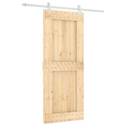 Sliding Door 85 x 210 cm Solid Pine Wood (Untreated)