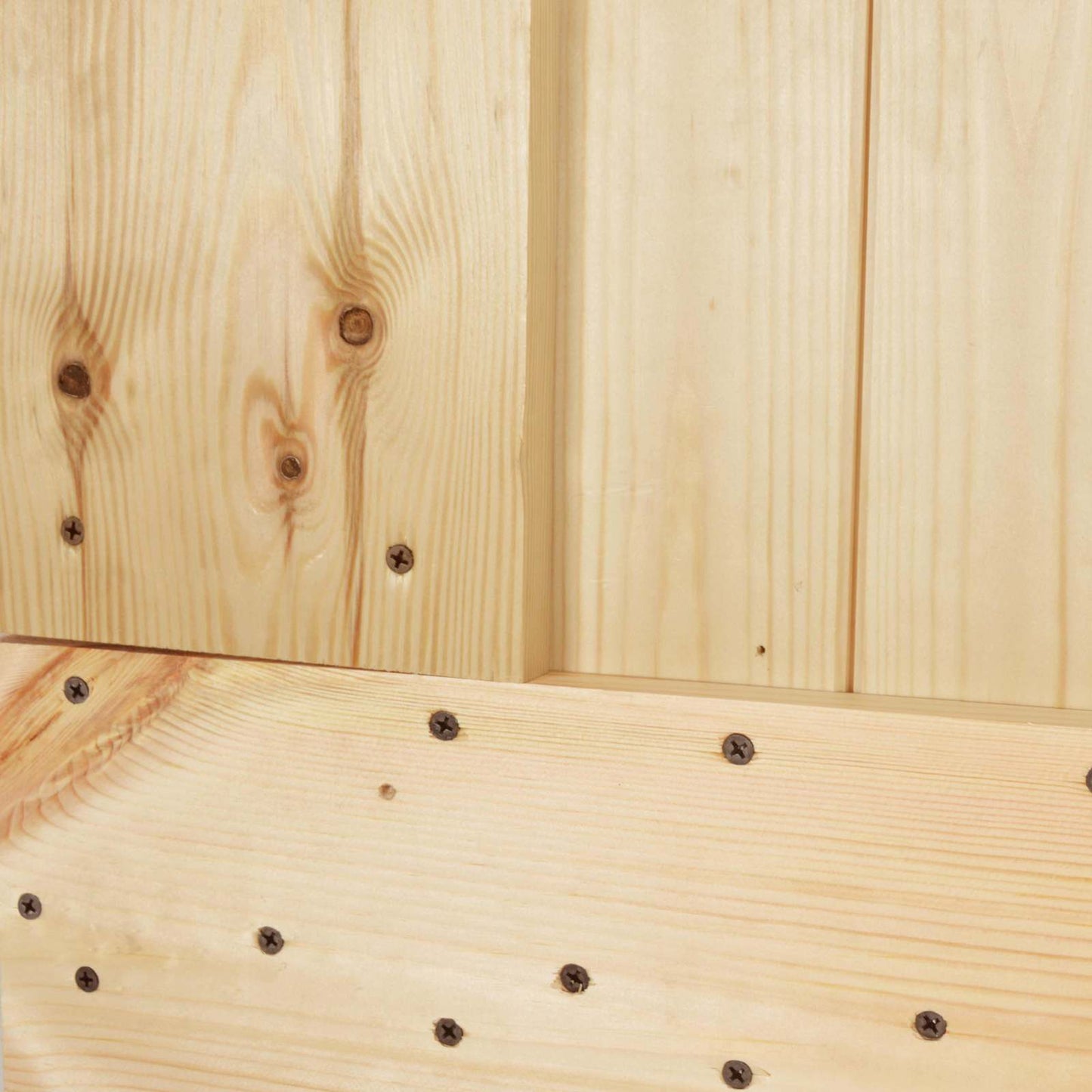 Sliding Door Natural and White 90 x 210 cm Solid Pine Wood
