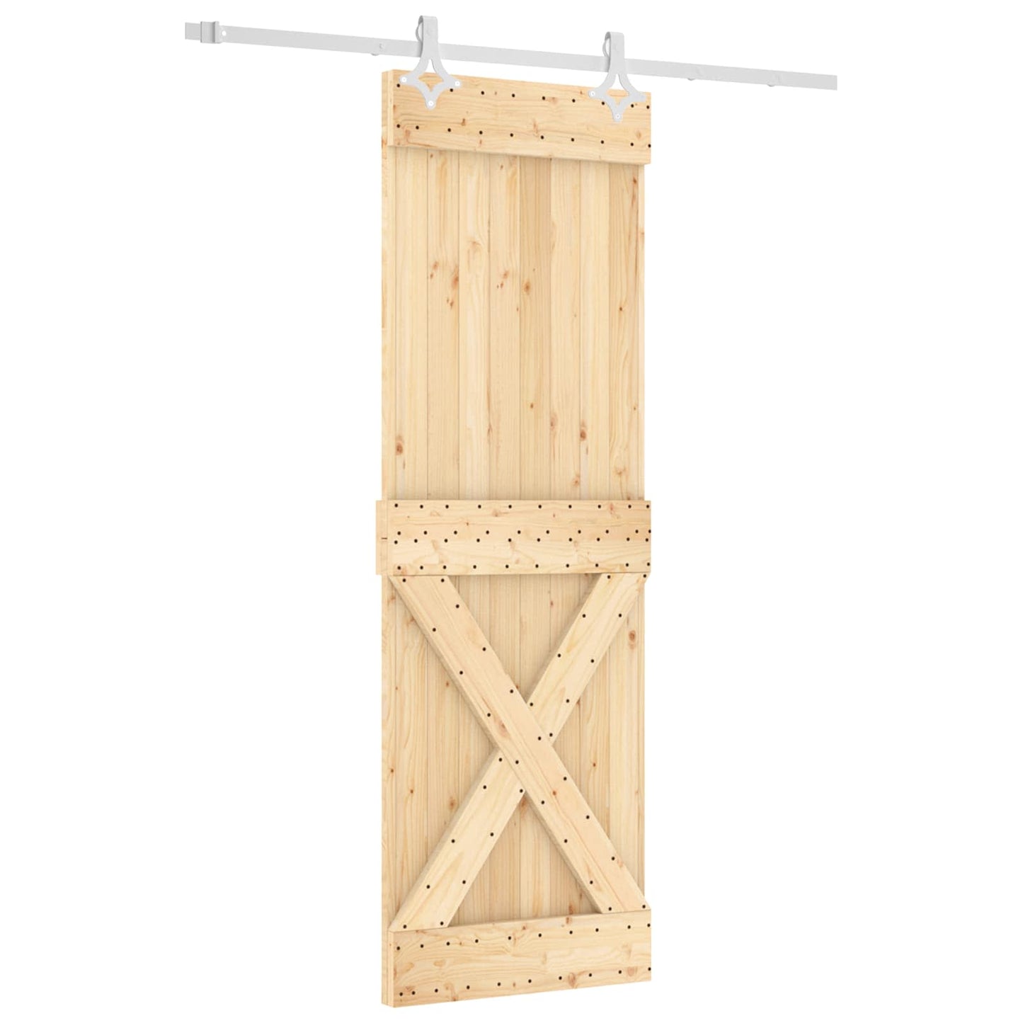 Sliding Door 70 x 210 cm Solid Pine Wood (Untreated)