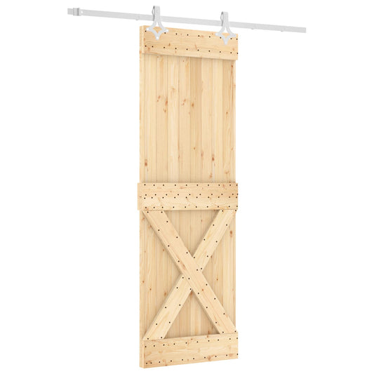 Sliding Door 70 x 210 cm Solid Pine Wood (Untreated)