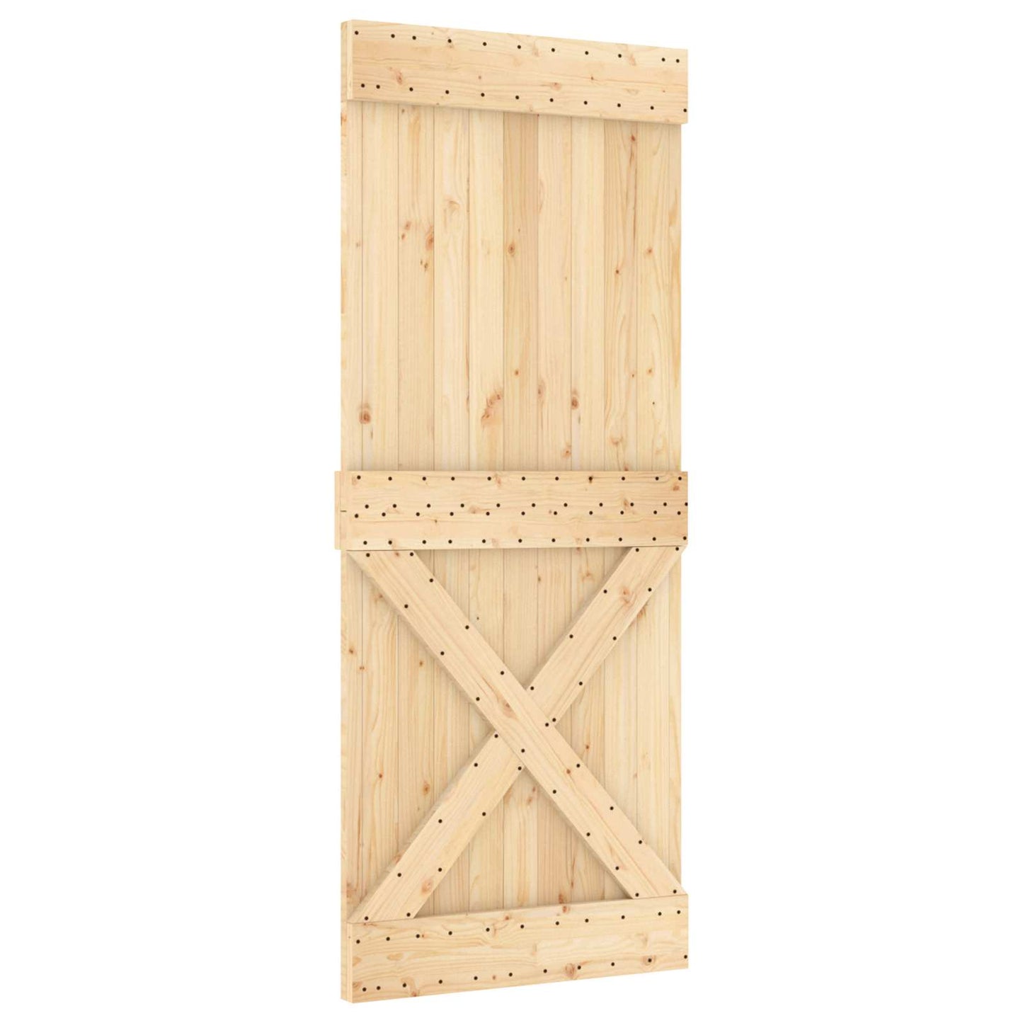 Sliding Door 85 x 210 cm Solid Pine Wood (Untreated)