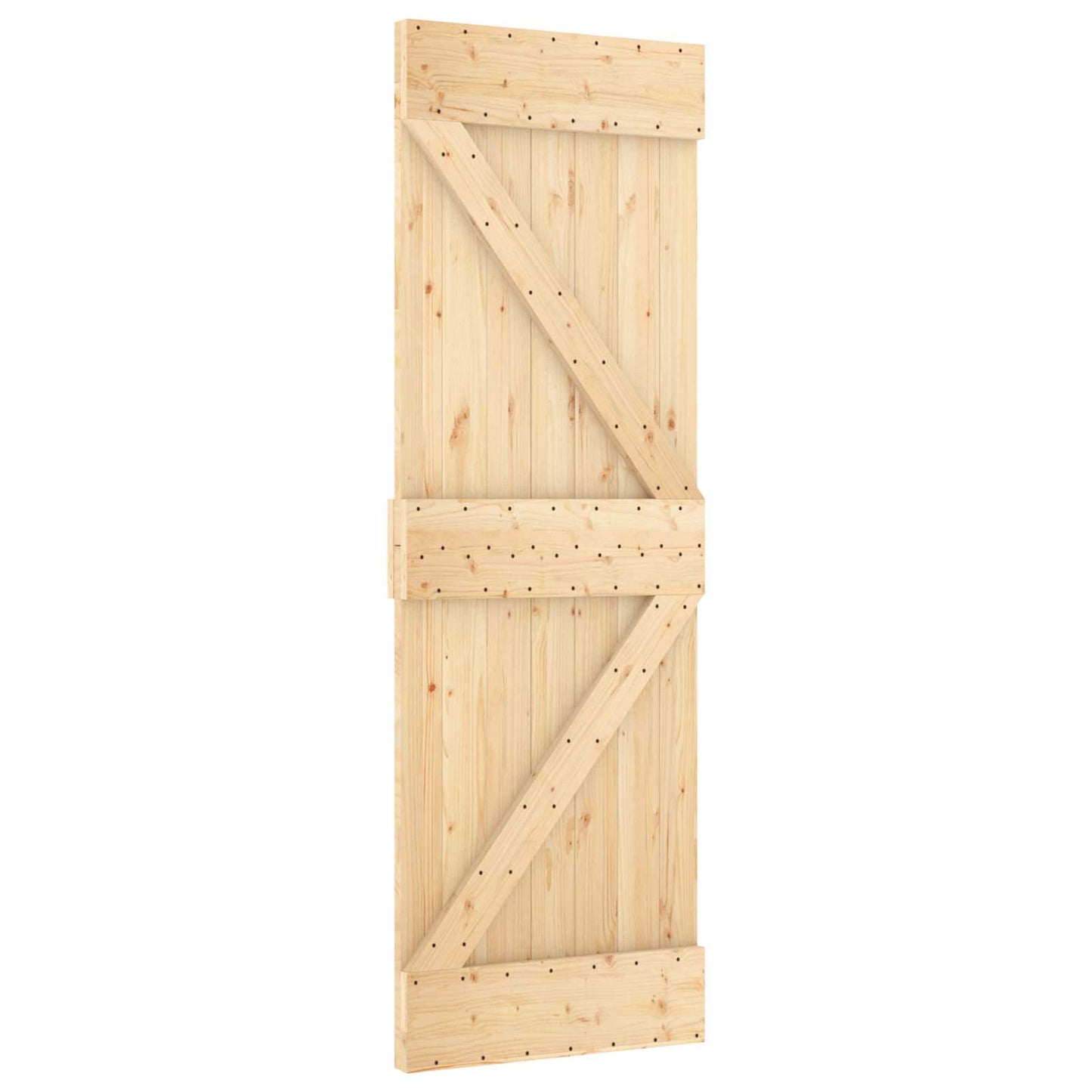 Sliding Door 70 x 210 cm Solid Pine Wood (Untreated)