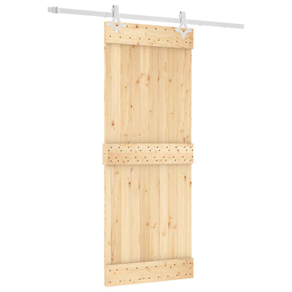 Sliding Door 80 x 210 cm Solid Pine Wood (Untreated)