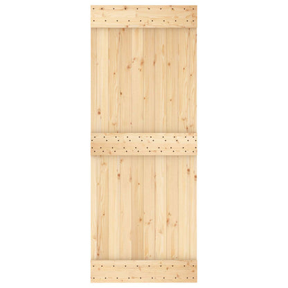 Sliding Door 80 x 210 cm Solid Pine Wood (Untreated)