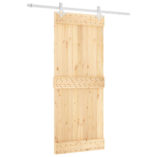 Sliding Door 85 x 210 cm Solid Pine Wood (Untreated)