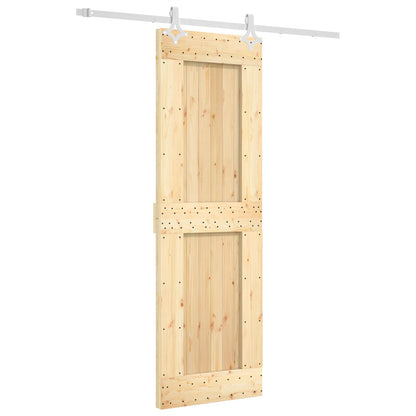Sliding Door 70 x 210 cm Solid Pine Wood (Untreated)
