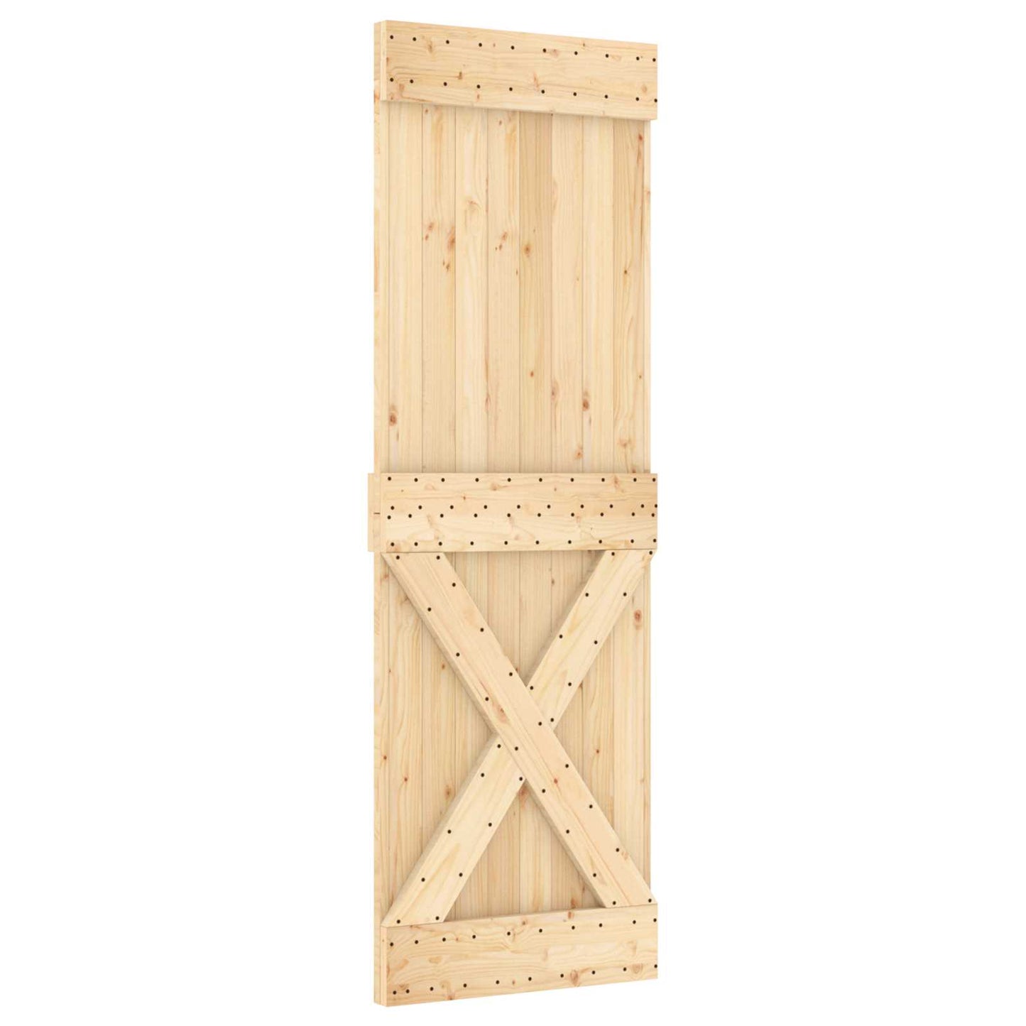 Sliding Door 70 x 210 cm Solid Pine Wood (Untreated)