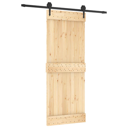 Sliding Door 80 x 210 cm Solid Pine Wood (Untreated)