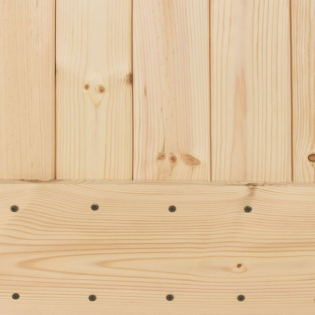 Sliding Door Natural and Black 80 x 210 cm Solid Pine Wood