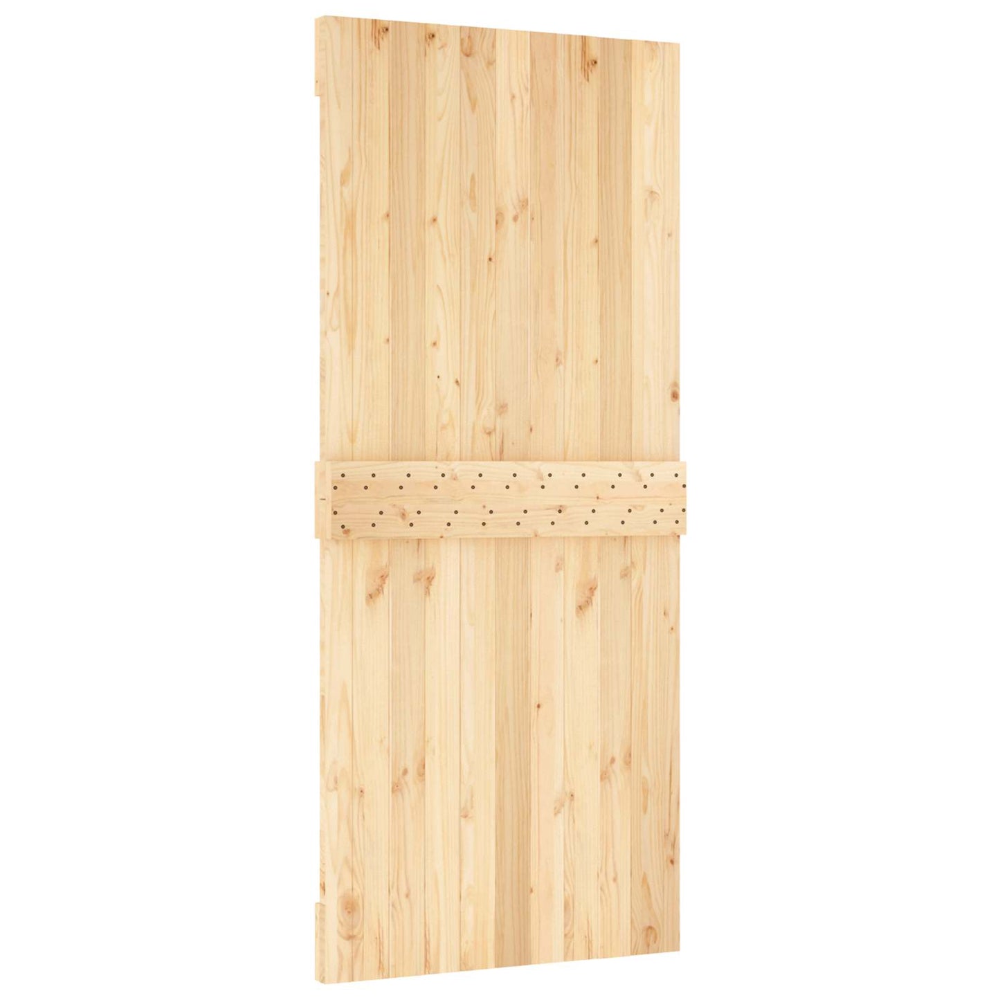 Sliding Door 90 x 210 cm Solid Pine Wood (Untreated)