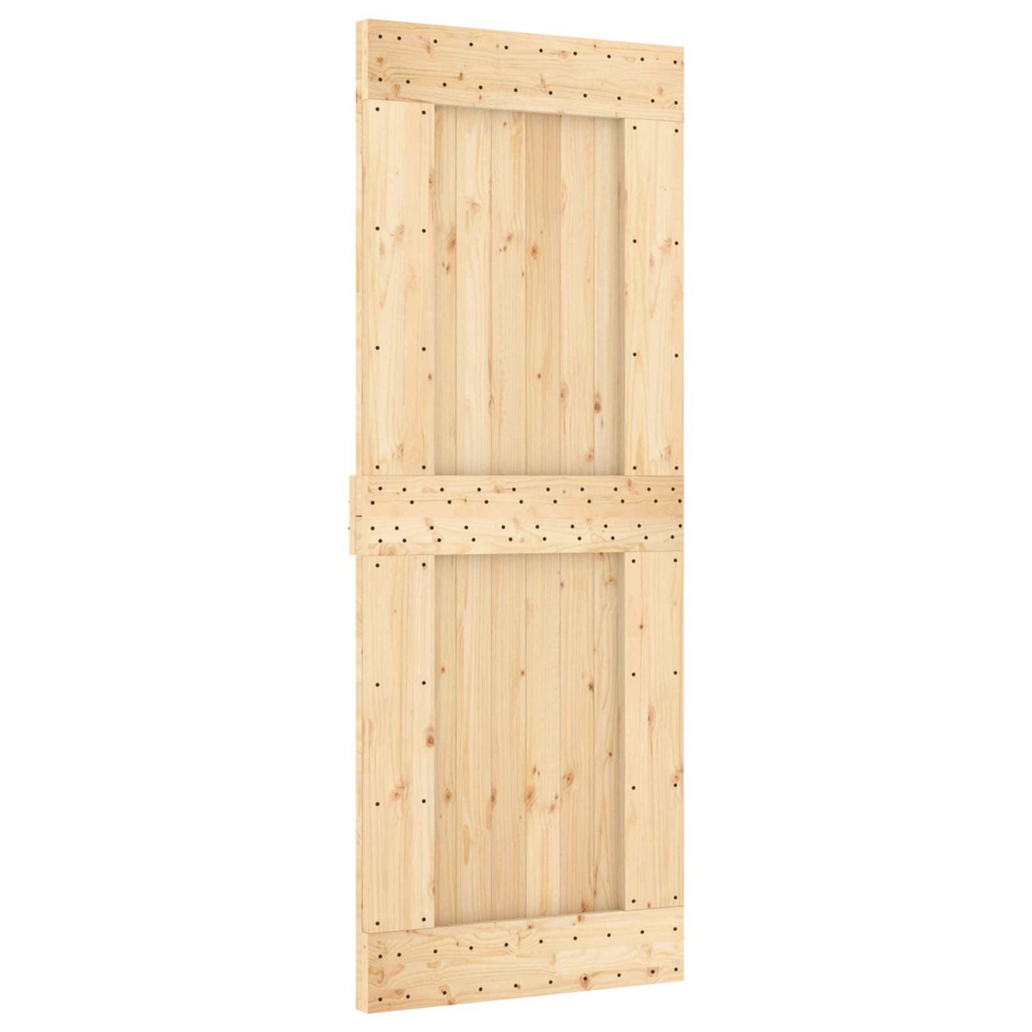 Sliding Door 80 x 210 cm Solid Pine Wood (Untreated)