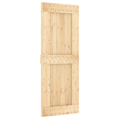 Sliding Door 80 x 210 cm Solid Pine Wood (Untreated)