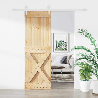 Sliding Door 70 x 210 cm Solid Pine Wood (Untreated)