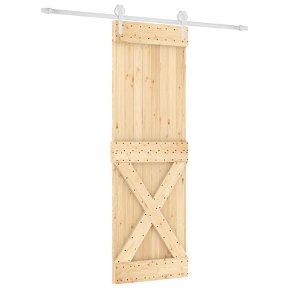 Sliding Door 70 x 210 cm Solid Pine Wood (Untreated)