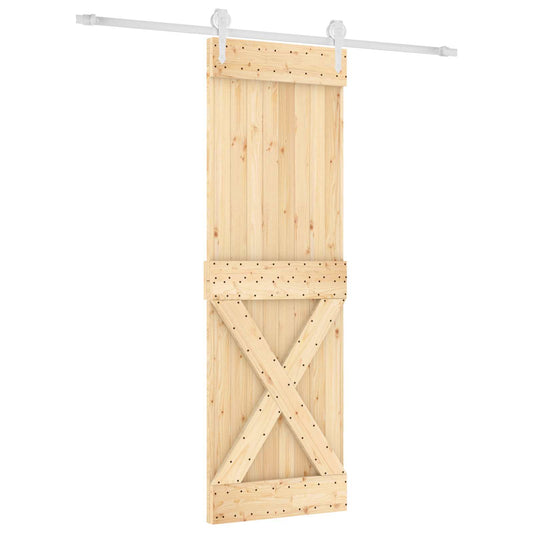 Sliding Door 70 x 210 cm Solid Pine Wood (Untreated)