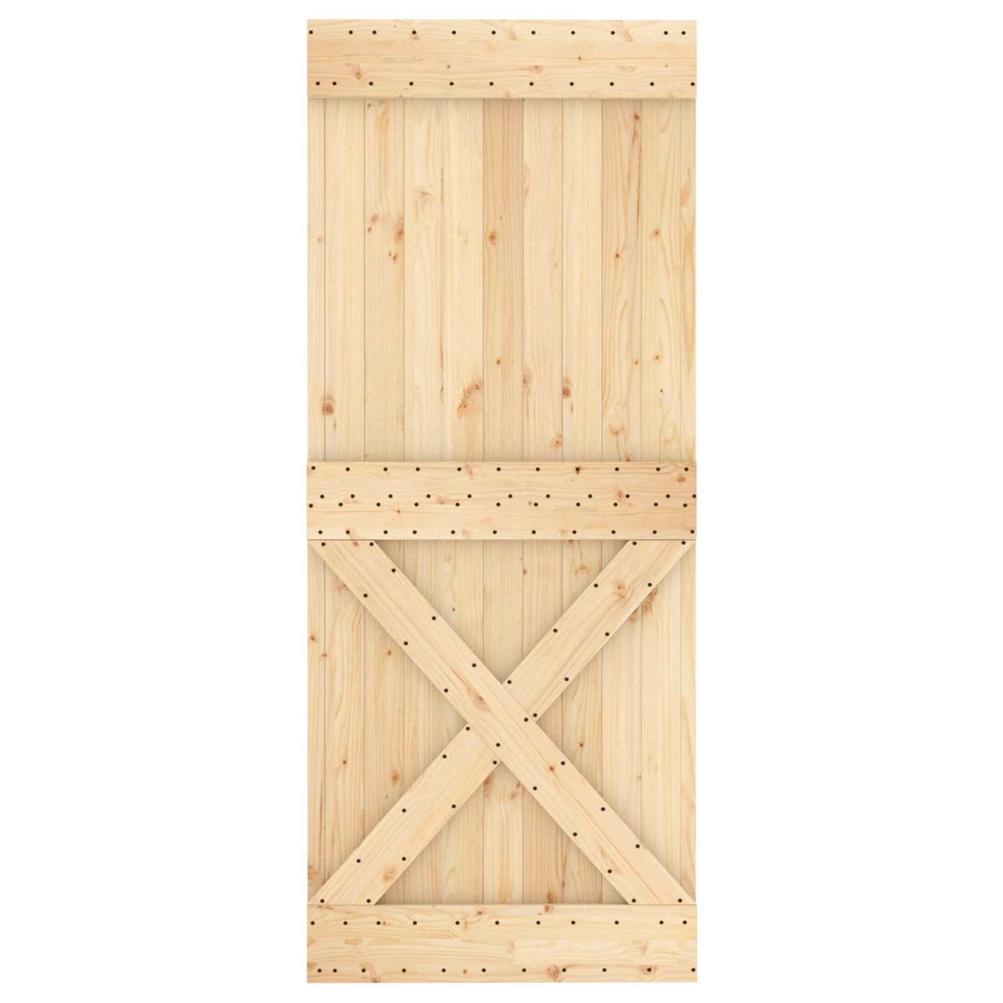 Sliding Door 85 x 210 cm Solid Pine Wood (Untreated)