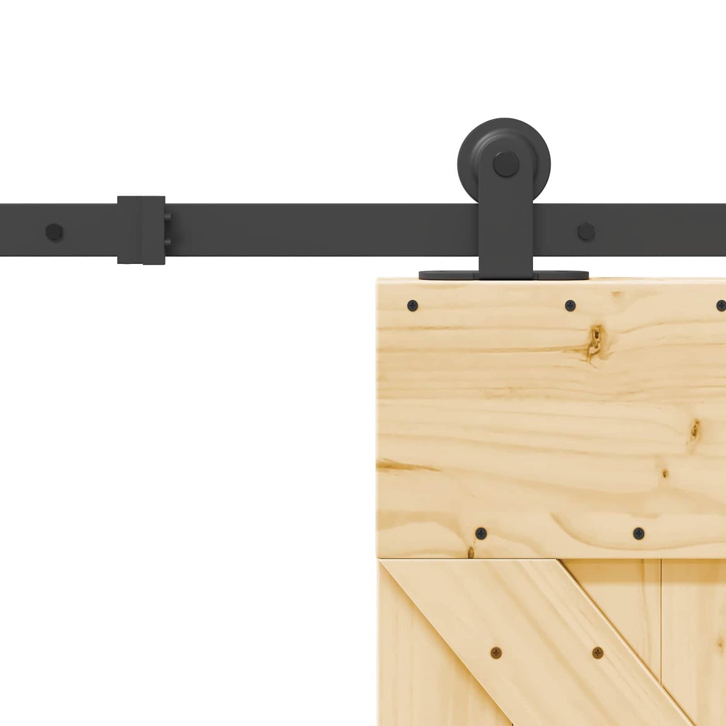 Sliding Door NARVIK 70 x 210 cm (152.5 cm) Natural and Black
