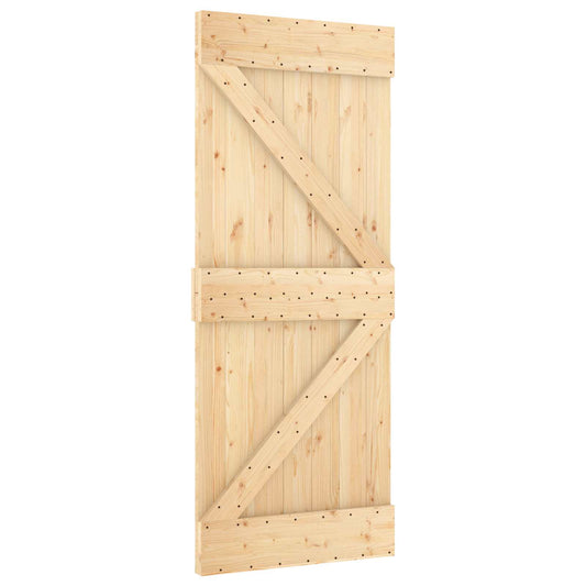 Sliding Door NARVIK 85 x 210 cm (152.5 cm) Natural and Black
