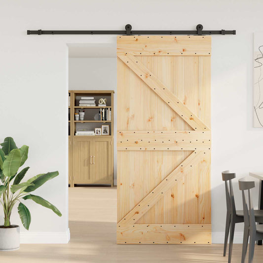 Sliding Door NARVIK Natural and Black