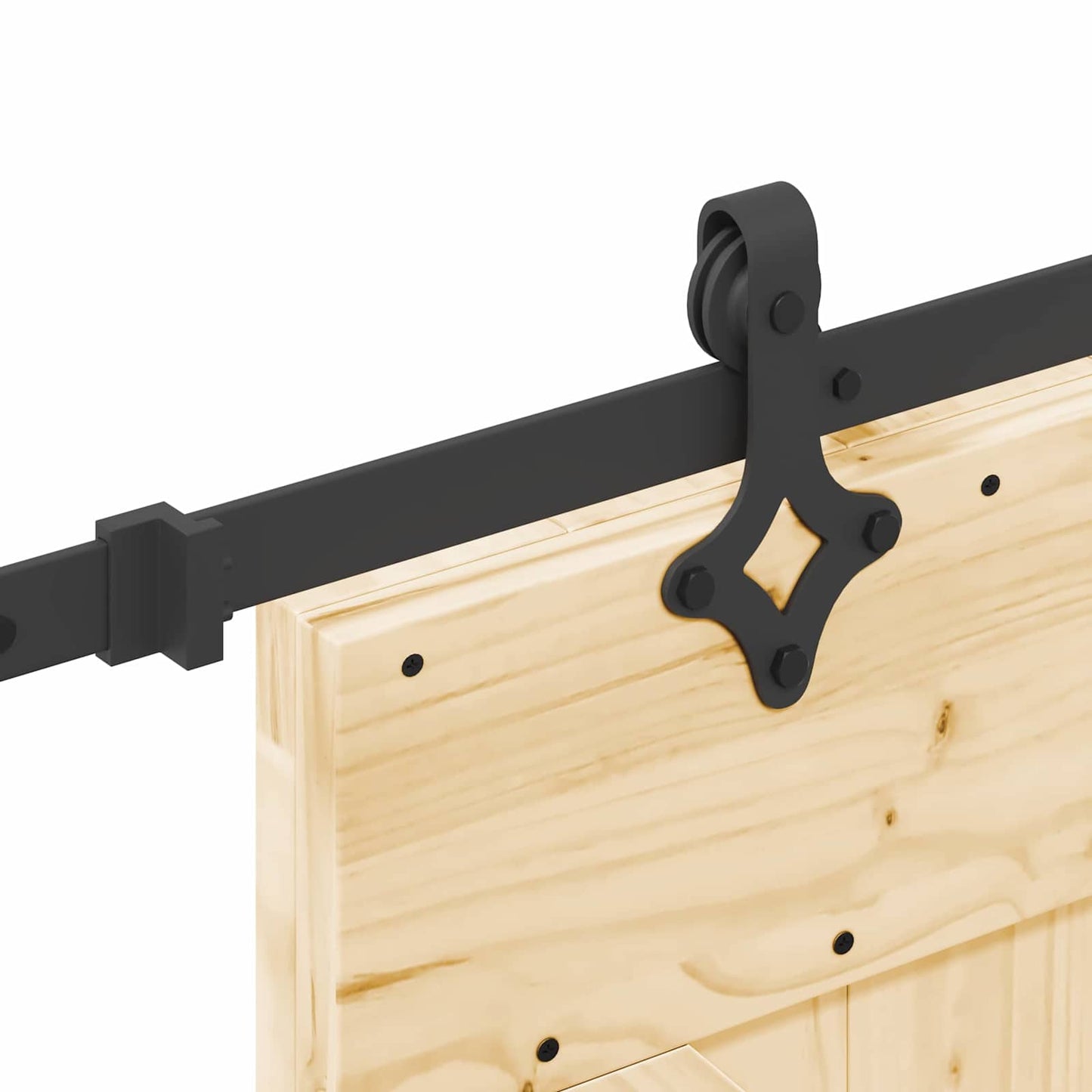 Sliding Door NARVIK Natural and Black 85 x 210 cm (213.5 cm)