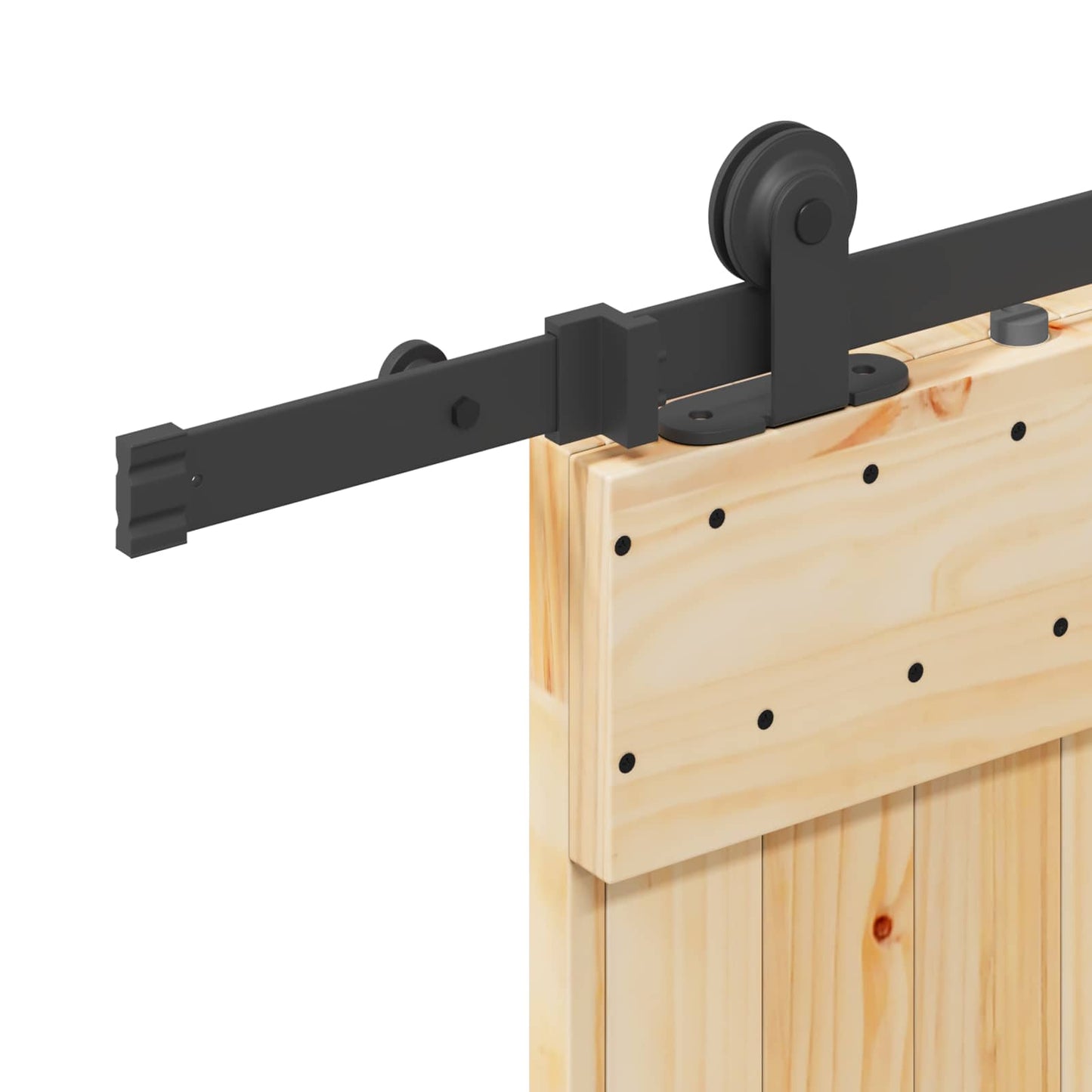 Sliding Door NARVIK Natural and Black 85 x 210 cm (152.5 cm)