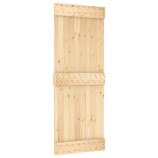Sliding Door NARVIK 80 x 210 cm (213.5 cm) Natural and Black