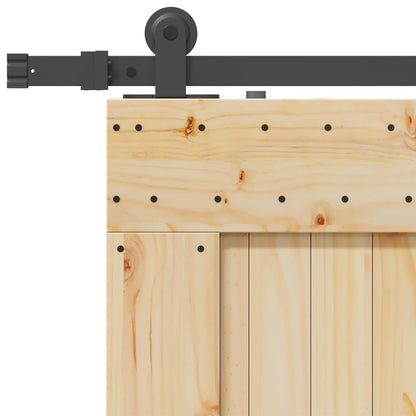 Sliding Door NARVIK 85 x 210 cm (213.5 cm) Natural and Black