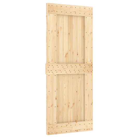 Sliding Door NARVIK 85 x 210 cm (213.5 cm) Natural and Black