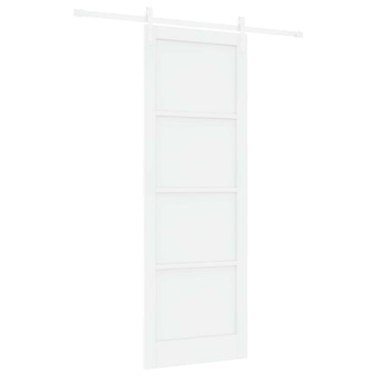 Sliding Door White 83 x 232 cm Solid Pine Wood