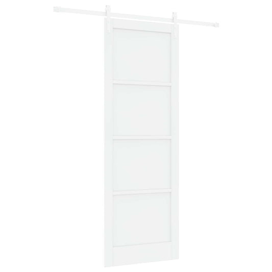 Sliding Door White 83 x 232 cm Solid Pine Wood