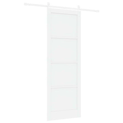 Sliding Door White 83 x 232 cm Solid Pine Wood