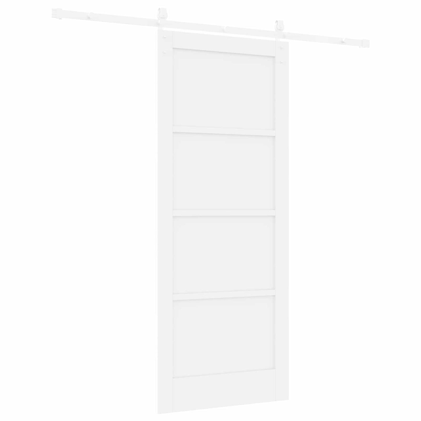 Sliding Door White 83 x 202 cm Solid Pine Wood