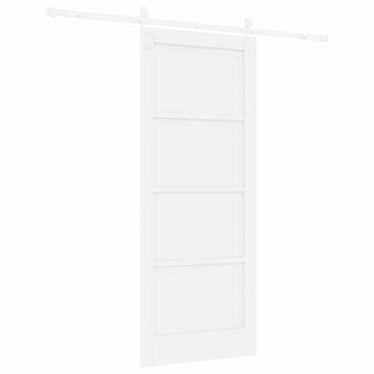 Sliding Door White 83 x 202 cm Solid Pine Wood