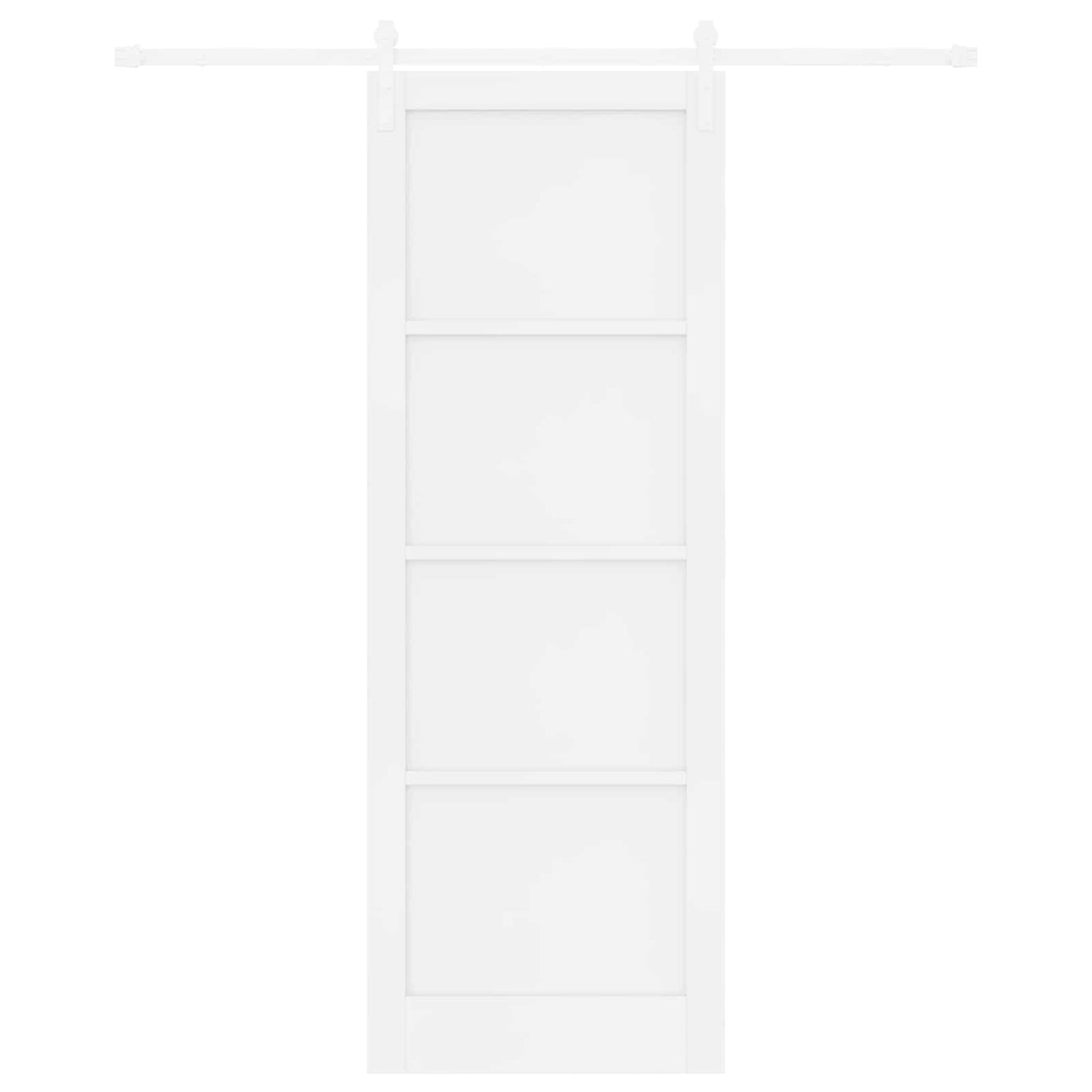Sliding Door White 83 x 232 cm Solid Pine Wood