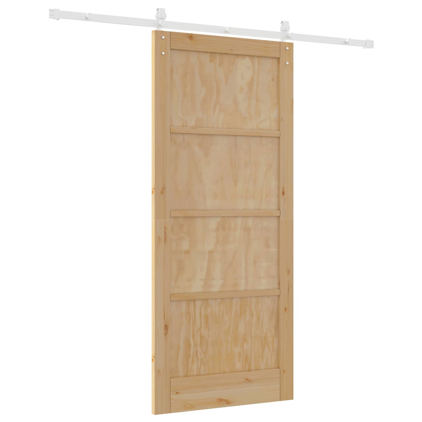 Sliding Door Natural and White 86 x 198.5 cm Solid Pine Wood