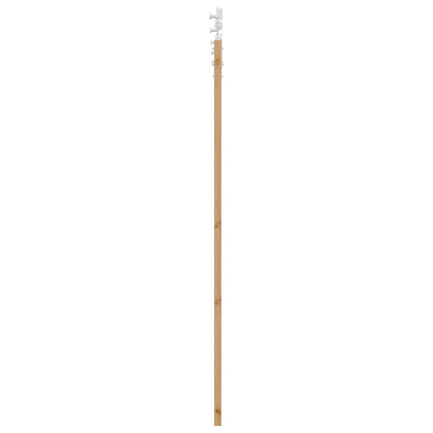 Sliding Door Natural and White 86 x 198.5 cm Solid Pine Wood