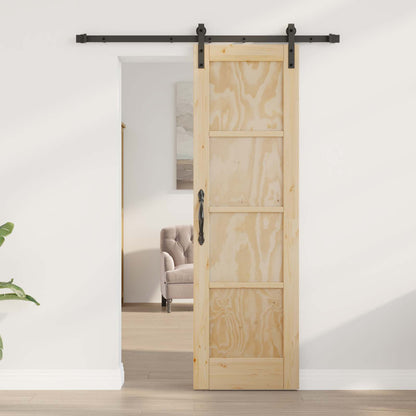 Sliding Door Natural 61 x 198.5 cm Solid Pine Wood