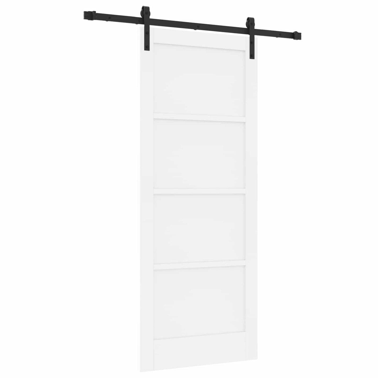 Sliding Door White 83 x 202 cm Solid Pine Wood