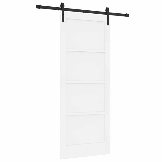 Sliding Door White 83 x 202 cm Solid Pine Wood